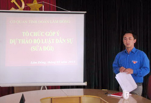 Góp ý vào dự thảo Bộ Luật Dân sự (sửa đổi) tại Lâm Đồng